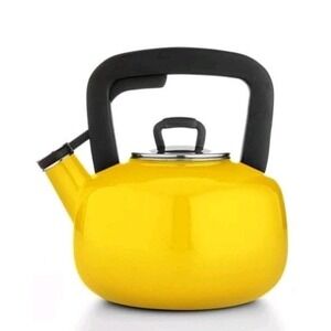 NEW MARTHA STEWART Enameled Steel 2.5Qt. Tea Kettle Blue